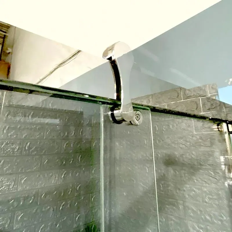 48" x 72" Framed Chromed Sliding Shower Glass