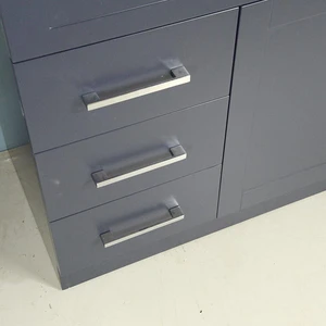 Image 5 of 60" Single-Sink Dark Blue Vanity with Stone Top sold at Floors & Baths Pro's