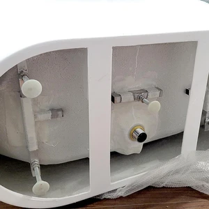 Image 6 of 59" Freestanding Acrylic Oval Bathtub in White/Black sold at Floors & Baths Pro's