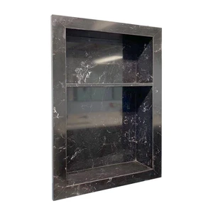 Image 2 of 16" Quartz Stone Shelf Recessed Mount Niche(Black) sold at Floors & Baths Pro's