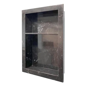 Image 3 of 16" Quartz Stone Shelf Recessed Mount Niche(Black) sold at Floors & Baths Pro's