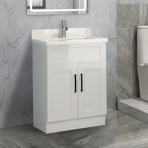 24" Grey Bathroom Vanity with/without Stone Top | Floors & Baths Pro's