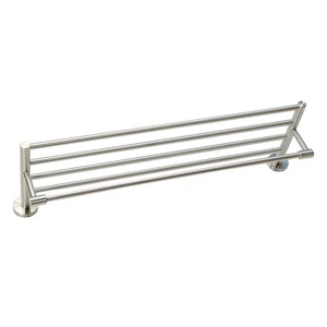 Image 2 of 5-Bar Round Base Towel Shelf sold at Floors & Baths Pro's