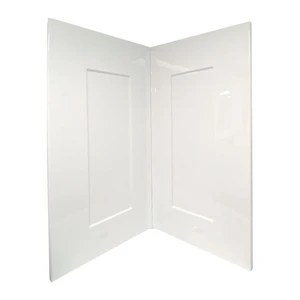  Vedeau Reflecta 32" x 76" White Corner Wall Shower Panels 