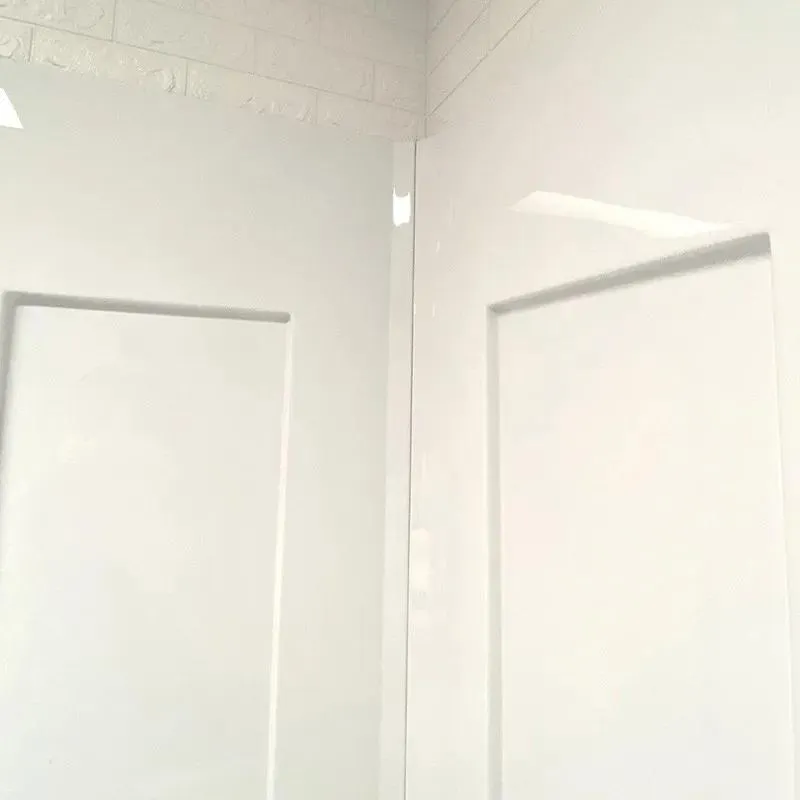 Vedeau Reflecta 32" x 76" White Corner Wall Shower Panels