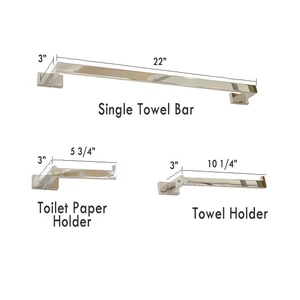 Image 2 of 3-Piece Bathroom Hardware Set (Chromed/Brush Nickel) sold at Floors & Baths Pro's