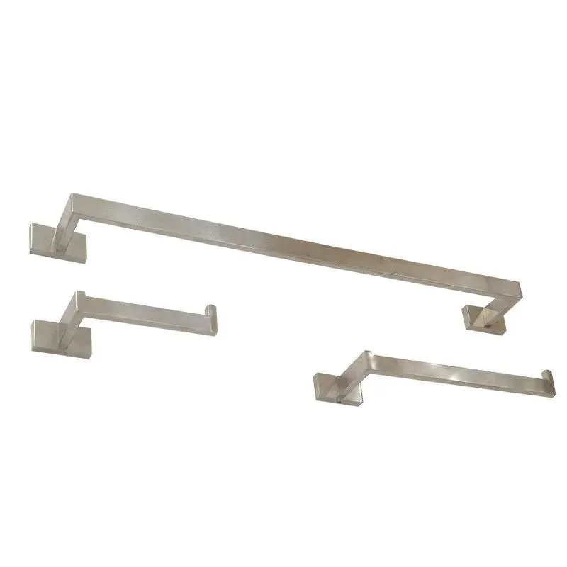 3-Piece Bathroom Hardware Set (Chromed/Brush Nickel)