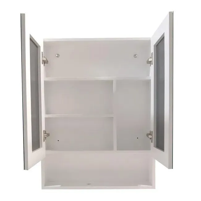 30" White Medicine Cabinet with Mirror