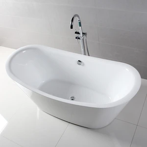 Image 3 of 67" Freestanding Acrylic Bathtub in White sold at Floors & Baths Pro's