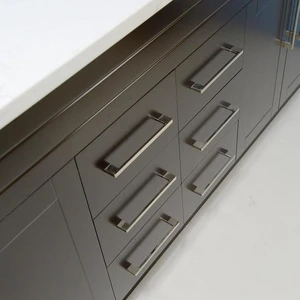 Image 3 of 72" Double-Sink Espresso Vanity with Stone Top sold at Floors & Baths Pro's