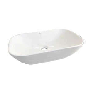 20" COMO Rectangular Ceramic Vessel Bathroom Sink White | Floors & Baths Pro's
