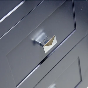 Image 4 of 60" Shaker Style Navy Blue Single Sink Vanity with Stone Top (6 drawers) sold at Floors & Baths Pro's