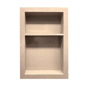  16" Quartz Stone Shelf Recessed Mount Niche(Gray) 