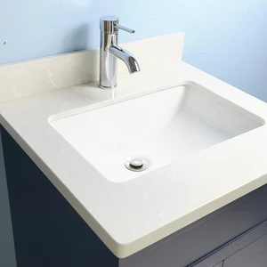 Image 3 of 24" Dark Blue Bathroom Vanity with Stone Top sold at Floors & Baths Pro's