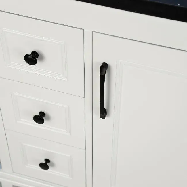 30" European Style Grey Vanity with Gray Countertop