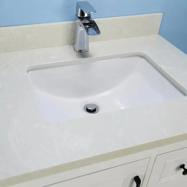30" European Style Grey Vanity with Gray Countertop