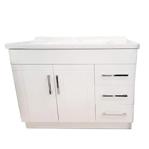  3" 40" White Vanity with Ceramic Top 