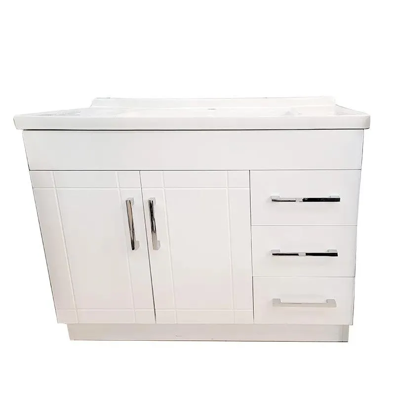 40" White Vanity with Ceramic Top