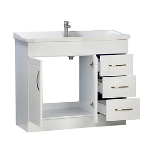 Image 3 of 40" White Vanity with Ceramic Top sold at Floors & Baths Pro's
