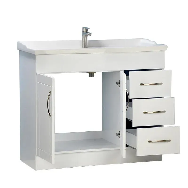40" White Vanity with Ceramic Top
