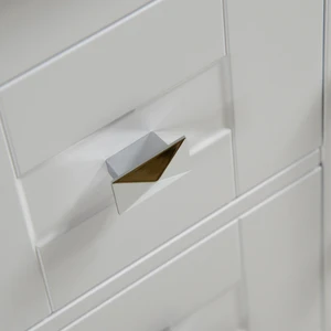 Image 5 of 30" European Style White Vanity with Stone Top sold at Floors & Baths Pro's