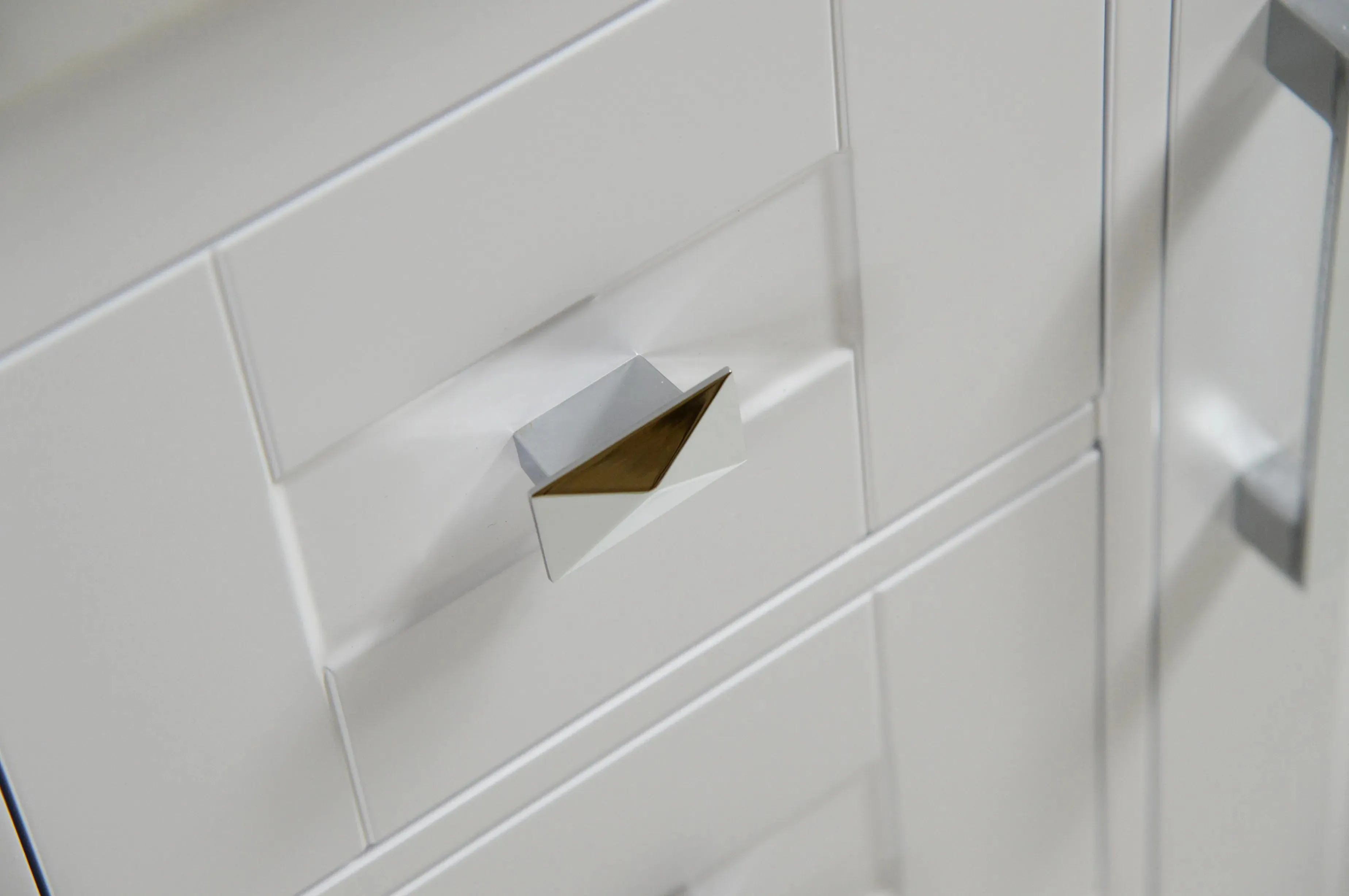 30" European Style White Vanity with Stone Top