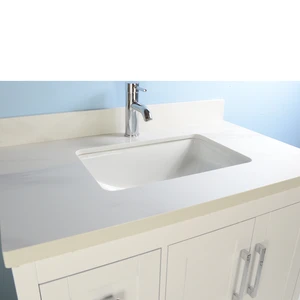 Image 6 of 30" European Style White Vanity with Stone Top sold at Floors & Baths Pro's
