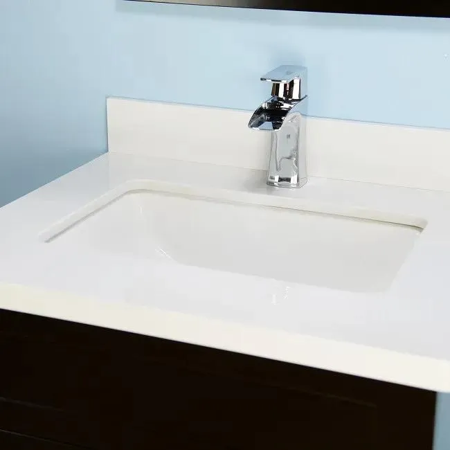 24" Espresso Bathroom Vanity with Stone Top
