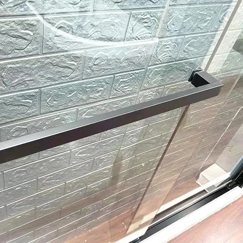 60" x 72" Framed Sliding Shower Glass (Chrome/Black)