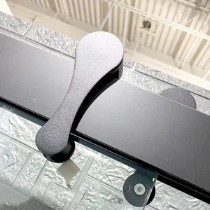 Image 3 of 60" x 72" Framed Sliding Shower Glass (Chrome/Black) sold at Floors & Baths Pro's