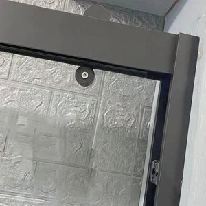 Image 4 of 60" x 72" Framed Sliding Shower Glass (Chrome/Black) sold at Floors & Baths Pro's