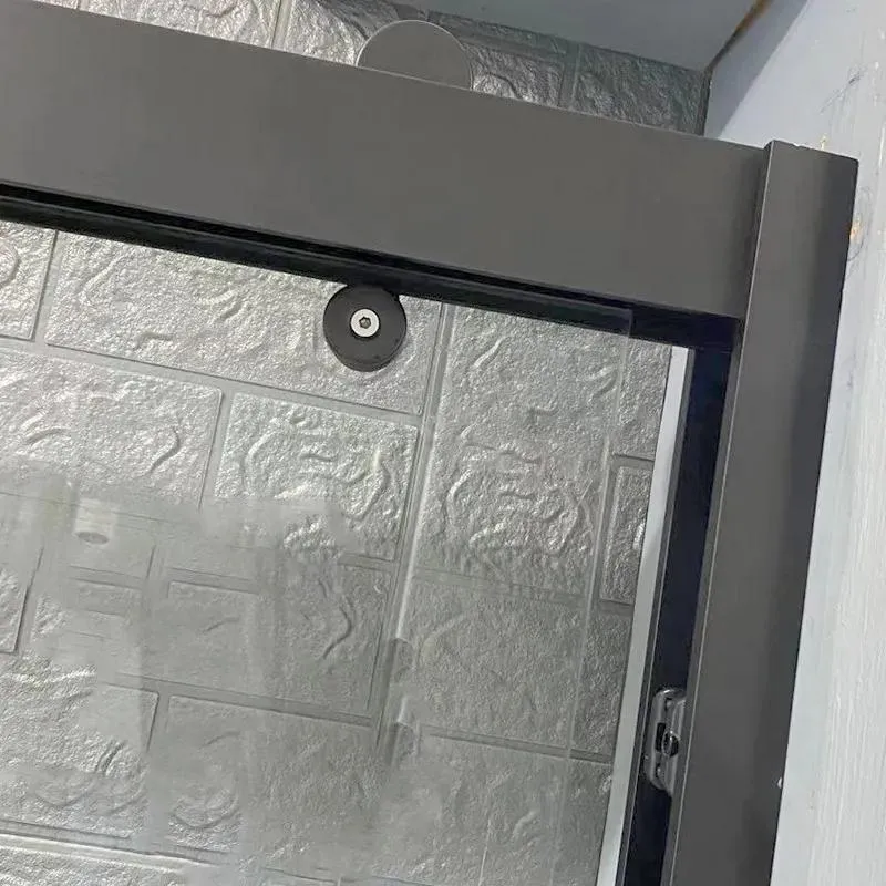 60" x 72" Framed Sliding Shower Glass (Chrome/Black)