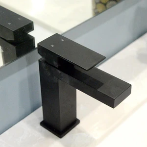Image 2 of Square Single Hole Faucet (Black) sold at Floors & Baths Pro's