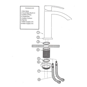 Image 2 of Single-Handle Square Vessel Sink Faucet (Matt Black) sold at Floors & Baths Pro's