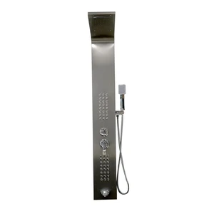  Multi-function Aluminum Shower Panel with Hand Shower (Brush Nickel) 