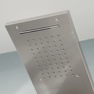 Image 2 of Multi-function Aluminum Shower Panel with Hand Shower (Brush Nickel) sold at Floors & Baths Pro's