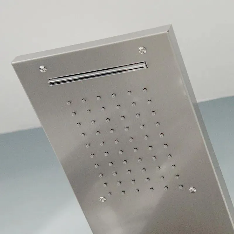Multi-function Aluminum Shower Panel with Hand Shower (Brush Nickel)
