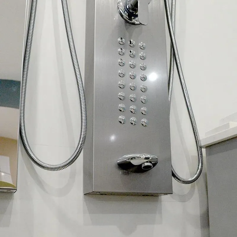 Multi-function Aluminum Shower Panel with Hand Shower (Brush Nickel)
