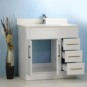 Image 2 of 32" Shaker Style White Vanity with Stone Top sold at Floors & Baths Pro's