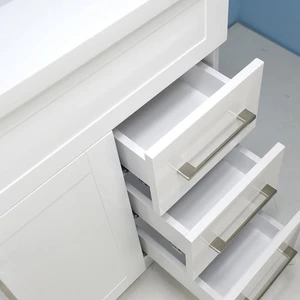 Image 3 of 32" Shaker Style White Vanity with Stone Top sold at Floors & Baths Pro's
