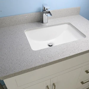 Image 6 of 32" Shaker Style White Vanity with Stone Top sold at Floors & Baths Pro's