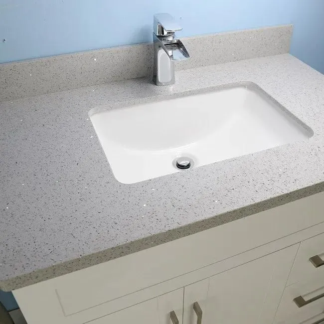 32" Shaker Style White Vanity with Stone Top