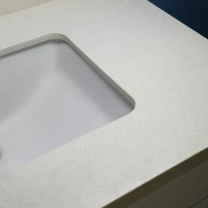 Image 8 of 32" Shaker Style White Vanity with Stone Top sold at Floors & Baths Pro's