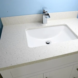 Image 9 of 32" Shaker Style White Vanity with Stone Top sold at Floors & Baths Pro's