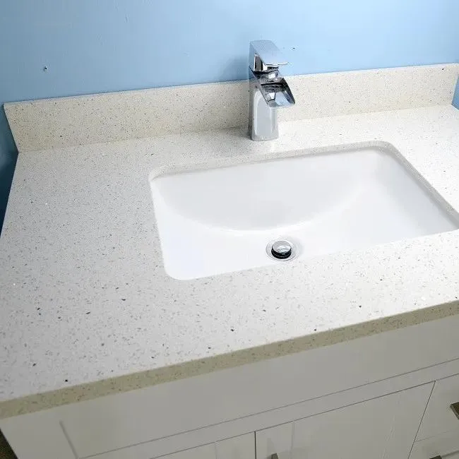 32" Shaker Style White Vanity with Stone Top