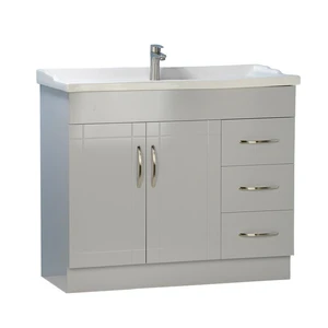 40" Gray Vanity with Ceramic Top | Floors & Baths Pro's