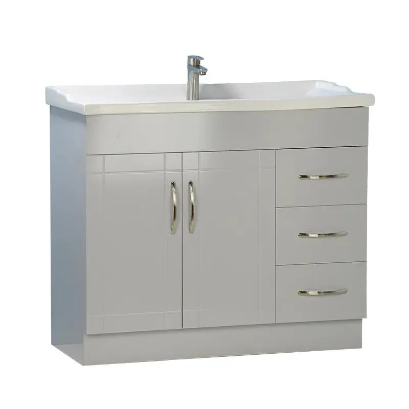 40" Gray Vanity with Ceramic Top