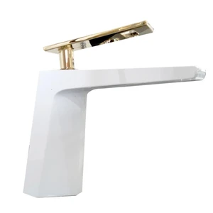 Image 2 of Single-Handle Sink Faucet (White/Gold) sold at Floors & Baths Pro's