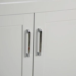 Image 2 of 32" Shaker Style Double-door White Vanity with Stone Top sold at Floors & Baths Pro's