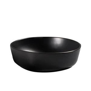 Image 2 of Ceramic Round Shape Vessel Matte Black Sink sold at Floors & Baths Pro's